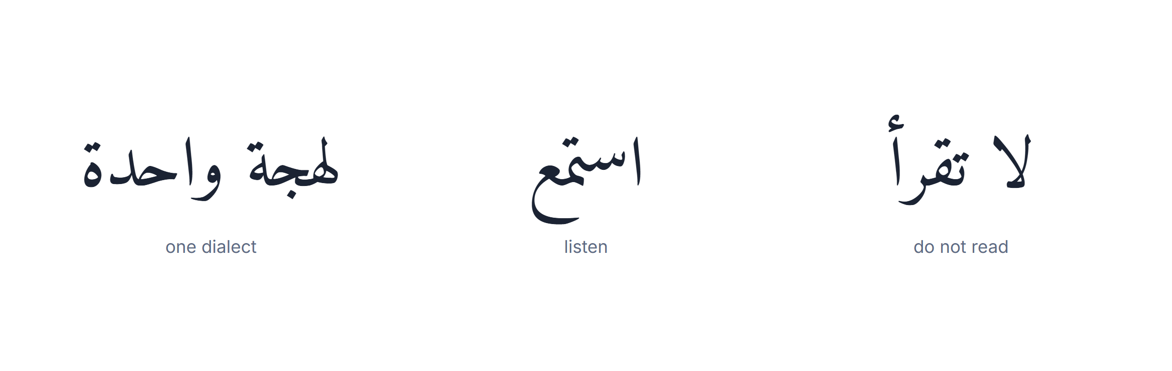 How to learn Arabic slang: pick one dialect, learn the dialect first, listen not read